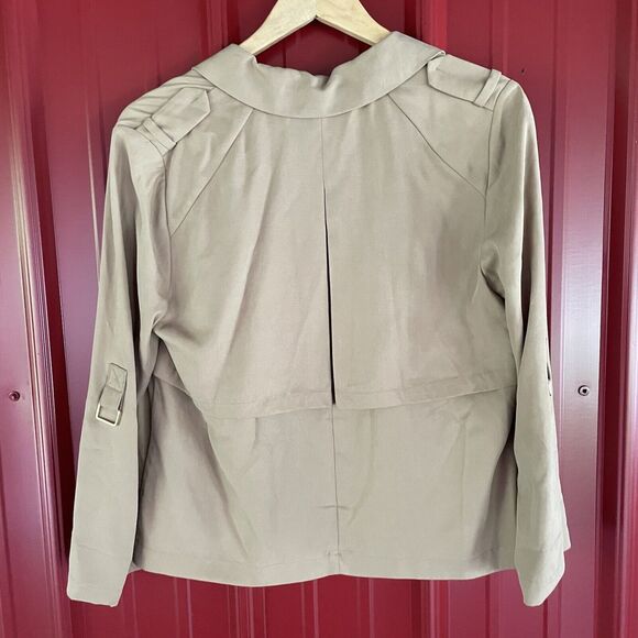 Chicos Jacket Easy Wear Lightweight Luxe Lyocell Open Blazer Womens 0 US S - Picture 2 of 8